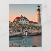 Reflectie vuurtoren briefkaart (Voorkant)