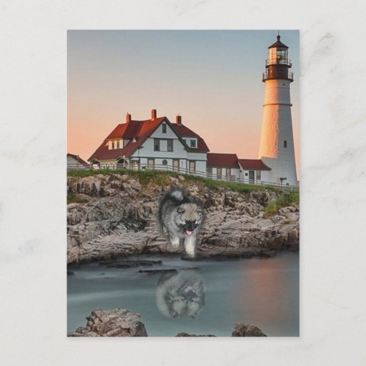 Reflectie vuurtoren briefkaart (Voorkant)