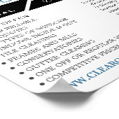 Reflectie, Windows reiniger, reinigen Adverteren Poster (Hoek)