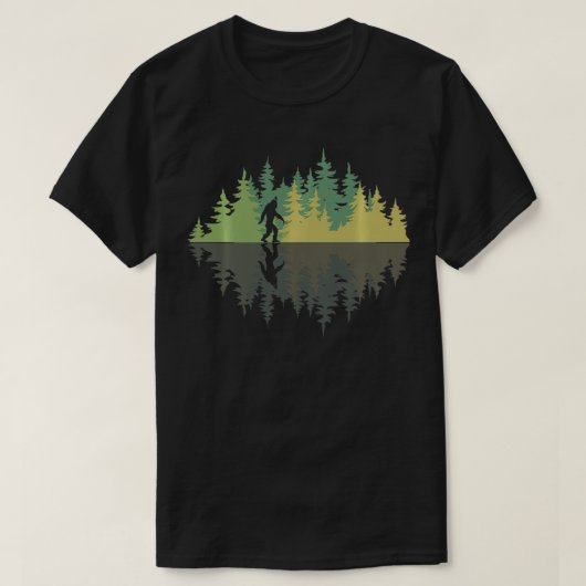 Reflectiebosom Bomen Sasquatch Samenzwering Yeti T-shirt (Design voorkant)