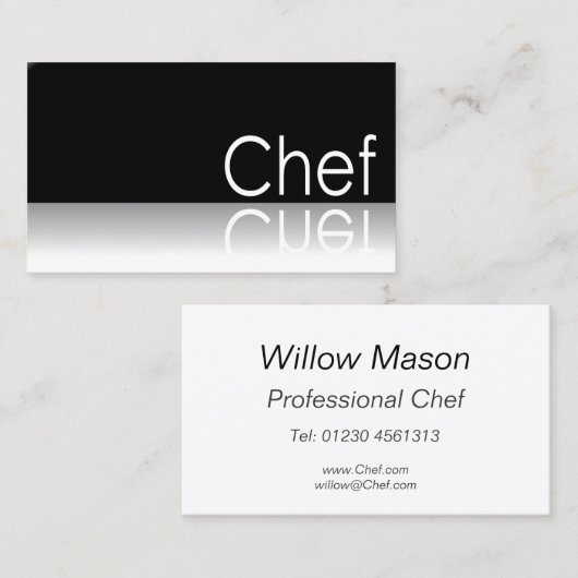Reflectief - Chef - Visitekaartje (Voorkant / Achterkant)