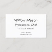 Reflectief - Chef - Visitekaartje (Achterkant)