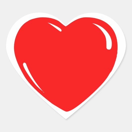 Reflectief rood hart sticker (Voorkant)