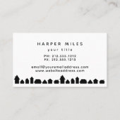 reflectiehuizen onroerend goed silhouette visitekaartje (Achterkant)