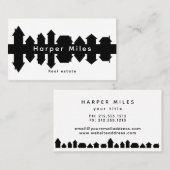 reflectiehuizen onroerend goed silhouette visitekaartje (Voorkant / Achterkant)