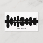 reflectiehuizen onroerend goed silhouette visitekaartje (Voorkant)