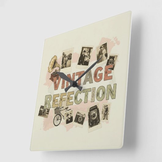 reflectiemuur vierkante klok (Hoek)