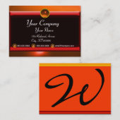 REFLECTIES 2 AGATE monogram wit zwart rood Visitekaartje (Voorkant / Achterkant)