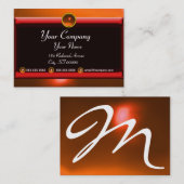 REFLECTIES 2 AGATE monogram wit zwart rood Visitekaartje (Voorkant / Achterkant)