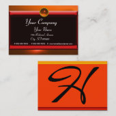 REFLECTIES 2 AGATE monogram zwart rood geel Visitekaartje (Voorkant / Achterkant)