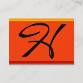 REFLECTIES 2 AGATE monogram zwart rood geel Visitekaartje (Achterkant)