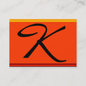 REFLECTIES 2 AGATE monogram zwart rood sinaasappel Visitekaartje (Achterkant)