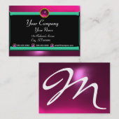 REFLECTIES 2 AMETHYST monogram paars zwart groen Visitekaartje (Voorkant / Achterkant)