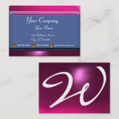 REFLECTIES 2 AMETHYST monogram wit blauw paars Visitekaartje (Voorkant / Achterkant)