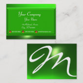 REFLECTIES 2 EMERALD-monogram wit groen Visitekaartje (Voorkant / Achterkant)