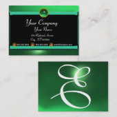 REFLECTIES 2 JADE monogram wit zwart groen Visitekaartje (Voorkant / Achterkant)