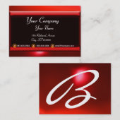 REFLECTIES 2 RUBY monogram wit zwart rood Visitekaartje (Voorkant / Achterkant)