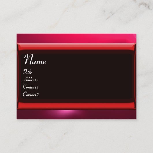 REFLECTIES 2 RUBY monogram zwart rood geel wit Visitekaartje (Voorkant)
