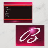 REFLECTIES 2 RUBY monogram zwart rood geel wit Visitekaartje (Voorkant / Achterkant)