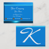 REFLECTIES 2 SAPPHIRE-monogram wit blauw Visitekaartje (Voorkant / Achterkant)