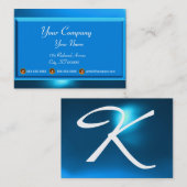REFLECTIES 2 SAPPHIRE-monogram wit blauw Visitekaartje (Voorkant / Achterkant)