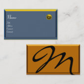 REFLECTIES 2 TOPAZ MONOGRAM, blauw zwart geel Visitekaartje (Voorkant / Achterkant)