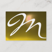 REFLECTIES 2 TOPAZ monogram wit blauw geel Visitekaartje (Achterkant)