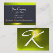 REFLECTIES 2 TOPAZ monogram wit blauw grijs Visitekaartje (Voorkant / Achterkant)