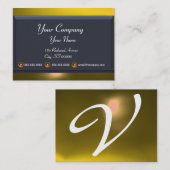 REFLECTIES 2 TOPAZ monogram wit blauw grijs Visitekaartje (Voorkant / Achterkant)