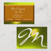 REFLECTIES 2 TOPAZ monogram wit bruin geel Visitekaartje (Voorkant / Achterkant)