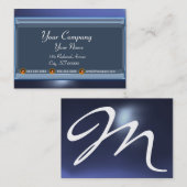 REFLECTIES 2 TOPAZ monogram wit zwart blauw Visitekaartje (Voorkant / Achterkant)