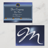 REFLECTIES 2 TOPAZ monogram wit zwart blauw Visitekaartje (Voorkant / Achterkant)