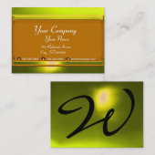 REFLECTIES 2 TOPAZ monogram wit zwart geel Visitekaartje (Voorkant / Achterkant)