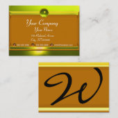 REFLECTIES 2 TOPAZ monogram wit zwart geel Visitekaartje (Voorkant / Achterkant)