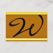 REFLECTIES 2 TOPAZ monogram wit zwart geel Visitekaartje (Achterkant)