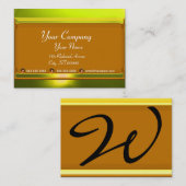 REFLECTIES 2 TOPAZ monogram wit zwart geel Visitekaartje (Voorkant / Achterkant)