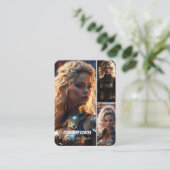 Reflecties 4 Cosplay Kaarten Coscards | QR-code Visitekaartje (Staand voorkant)