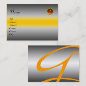 REFLECTIES AGEREN MONOGRAM, grijs wit geel Visitekaartje (Voorkant / Achterkant)