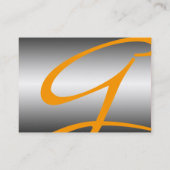 REFLECTIES AGEREN MONOGRAM, grijs wit geel Visitekaartje (Achterkant)