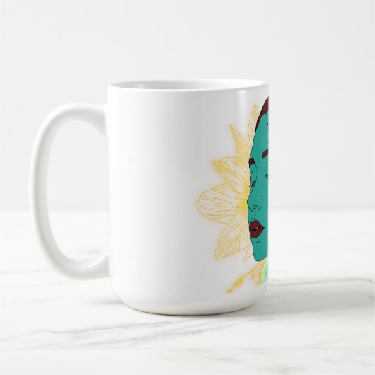 Reflecties binnen het kunstwerk koffiemok (Links)