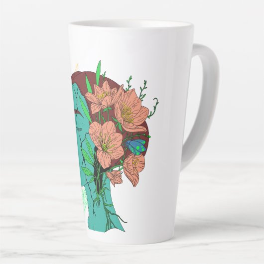 Reflecties binnen het kunstwerk latte mok (Rechterhoek)