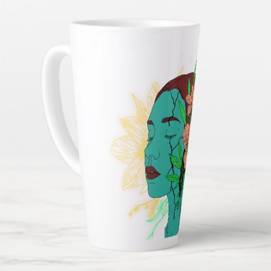 Reflecties binnen het kunstwerk latte mok (Linkerhoek)