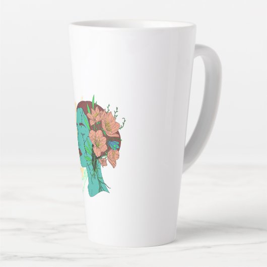 Reflecties binnen het kunstwerk latte mok (Rechterhoek)