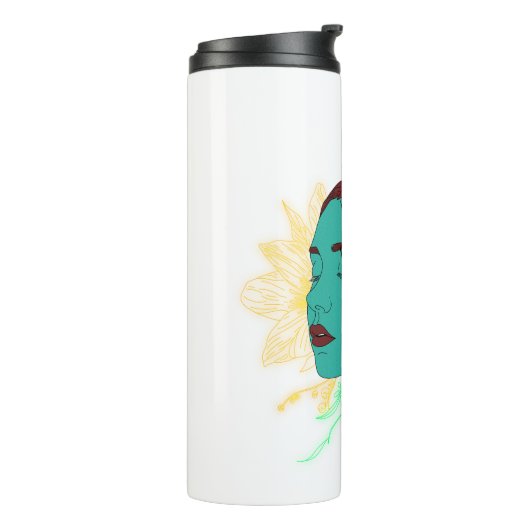 Reflecties binnen het kunstwerk thermosbeker (Gedraaid links)