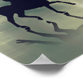 Reflecties Dressage Stormy Weather and Tree Horse Poster (Hoek)