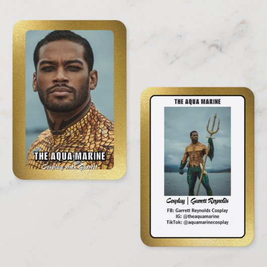 Reflecties Gouden Cosplay Coscard Visitekaartje (Voorkant / Achterkant)