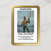 Reflecties Gouden Cosplay Coscard Visitekaartje (Achterkant)