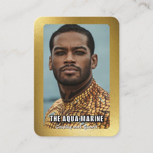 Reflecties Gouden Cosplay Coscard Visitekaartje (Voorkant)