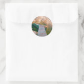 Reflecties in de zweedse archipel ronde sticker (Tas)