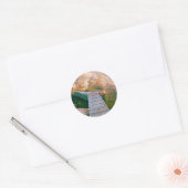 Reflecties in de zweedse archipel ronde sticker (Envelop)